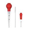 1pc Silicone Turkey Seasoning Pump Turkey Needle Barbecue Tool Silicone Drip Oil Seasoning Tube with Cleaning Brush
