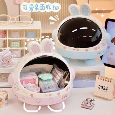 Cute Cartoon , Large ,capacity Desktop Organizer Box With Lid For Children's Hair Accessories