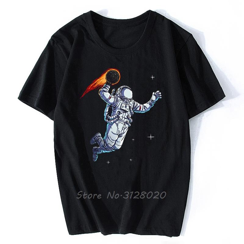 Astronaut Play Moon TShirt Like Basketball Funny Tshirt Childish Dream Cotton Mars T Shirt Unisexs Clothes Oversized Unisex Tops