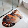 Decorazione Carina per Camera da Letto Gatto Tappeto Zerbino per Porta Tappeti con Stampa Animale per Soggiorno Spesso Lavabile Tappeto da Comodino
