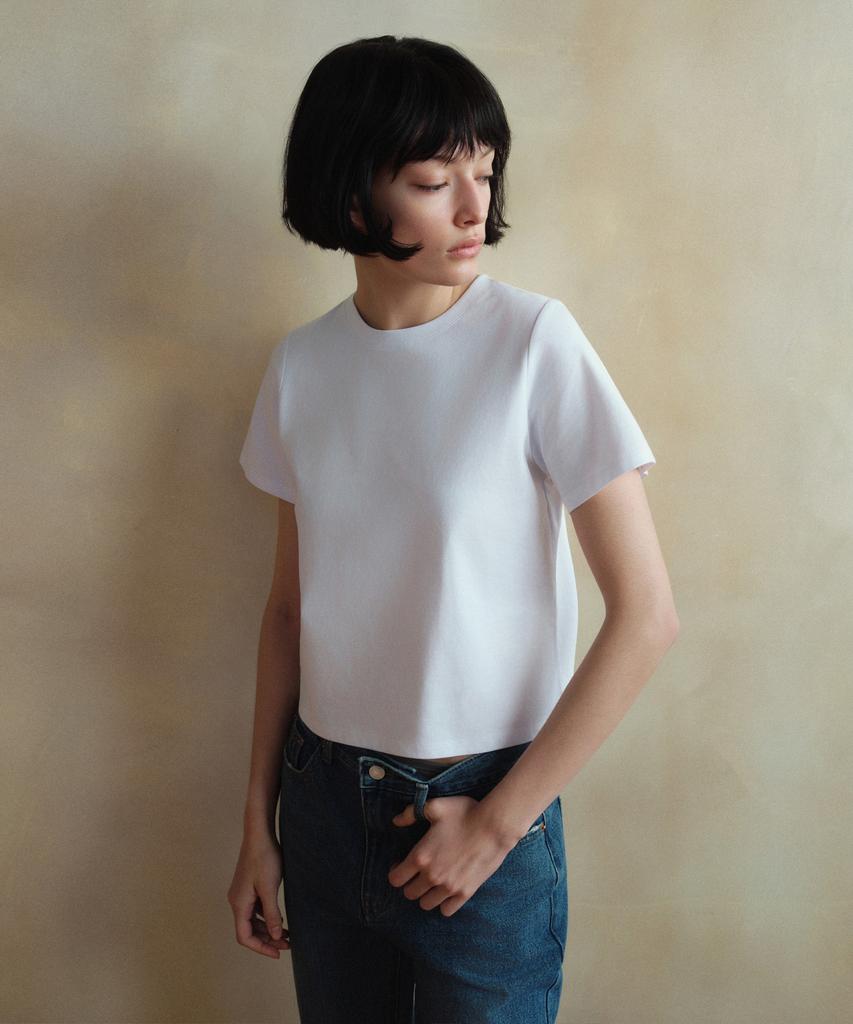 Siyajyu Sitp5242 Slim Regular Short Sleeve T-Shirt_White