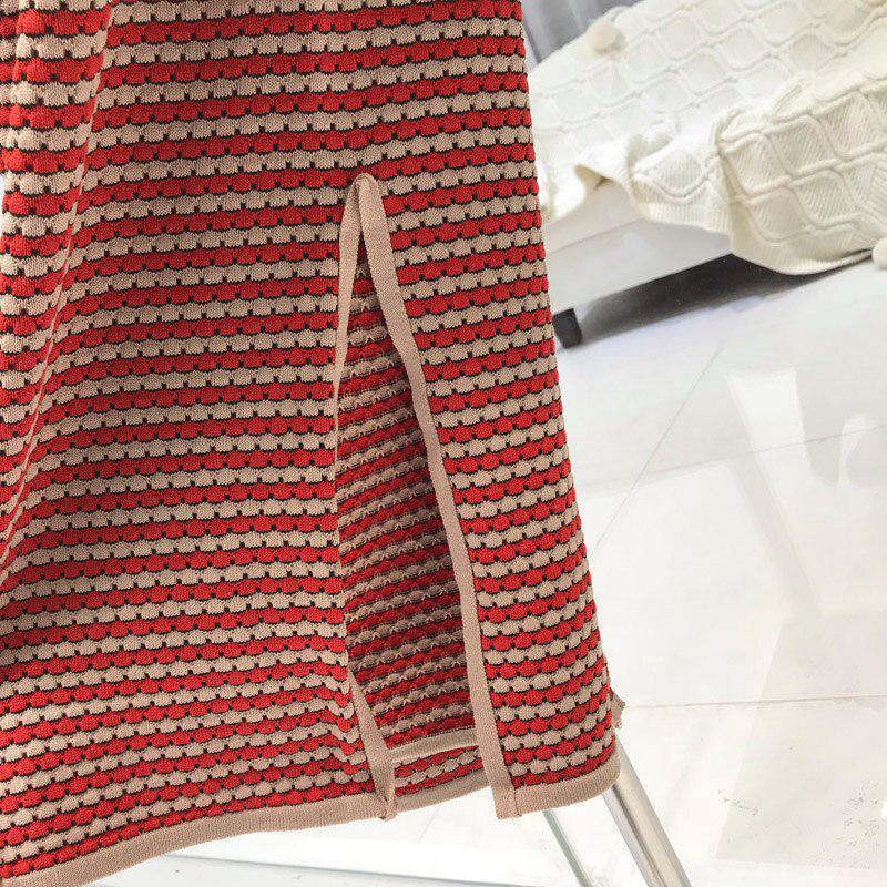 New Women Knitted Striped Cardigan Jacket Tank Pants 3 Pieces Clothing Set Knitting Sweater Suits