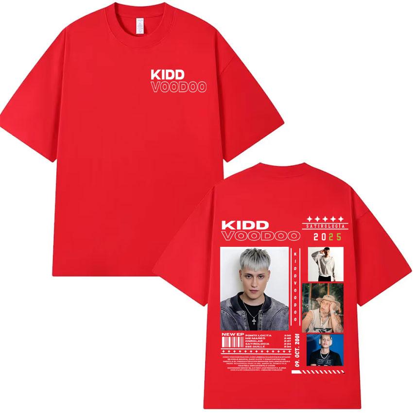 Singer Kidd Voodoo New Album Merch 2025 Fashion Oversized Tshirt Summer Mens Women Clothing Aesthetic Cotton Tshirt Streetwear