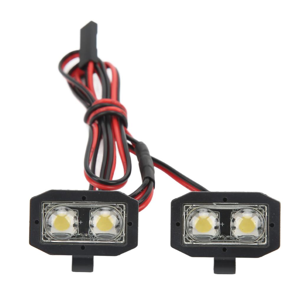 RC Headlight 4 LED White Lighting Color Plastic Housing 2.54JR Connector Removable Brackets RC Spot