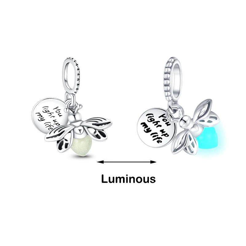 

925 Silver Charms Firefly Chameleon Star Madonna Fish Beads Pendants Fit Bracelet Necklace DIY Jewelry Gift
