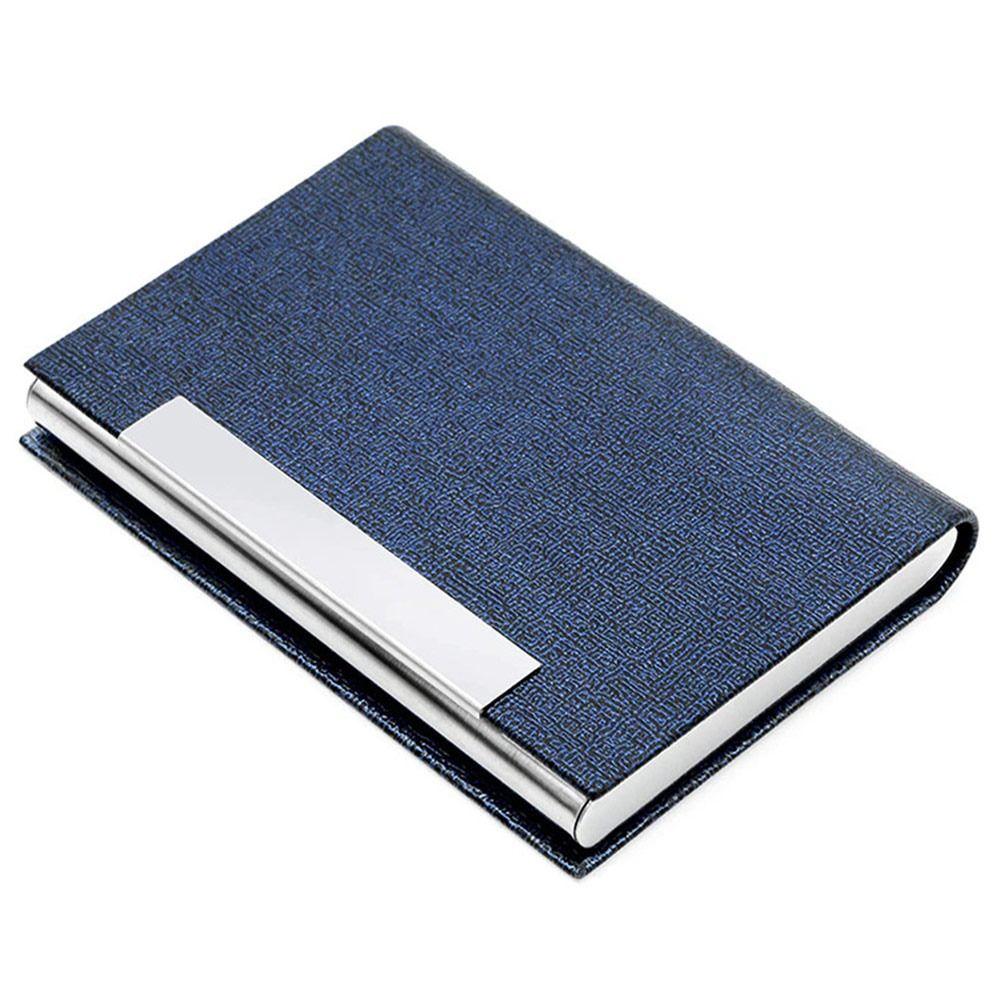 

Для ID Кредитная Банковская Карта ПУ Кожа Визитница Держатель для Именных Карт Картхолдер Кармашек для Карт темно-синий