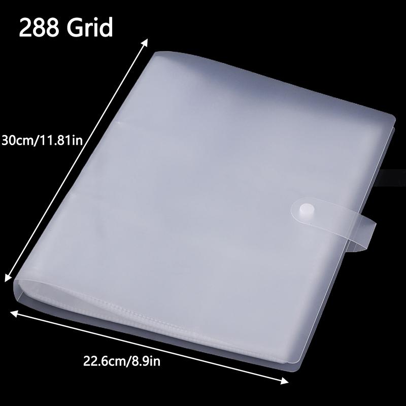 84/160/288 Grid Anti-Oxidation Jewelry Storage Albums Transparent Necklace Bracelet Ring Book Holder Portable Jewelry Bag