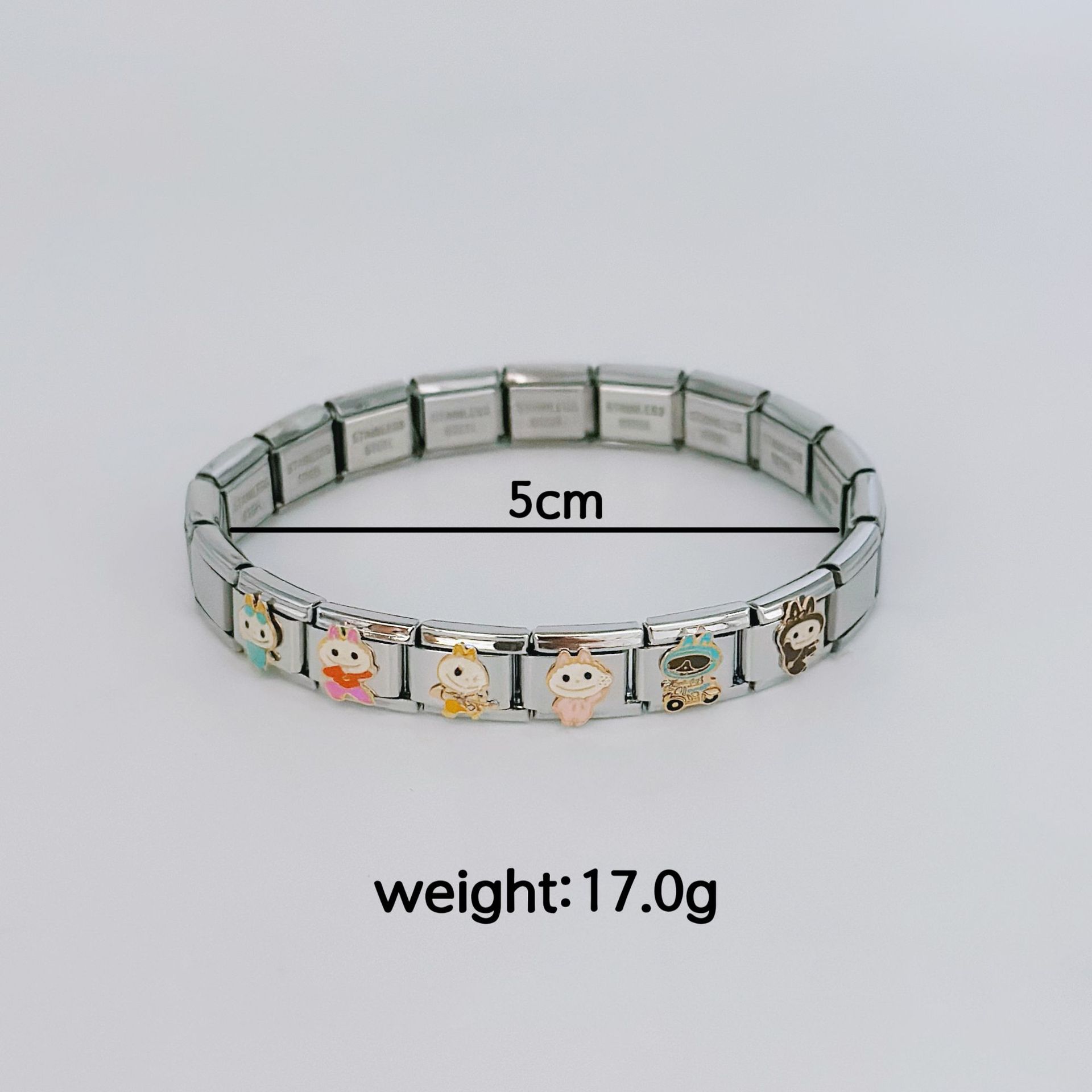 

Взрывная распродажа мультфильм La Home браслет красочный квадратный модуль премиум мультфильм браслет