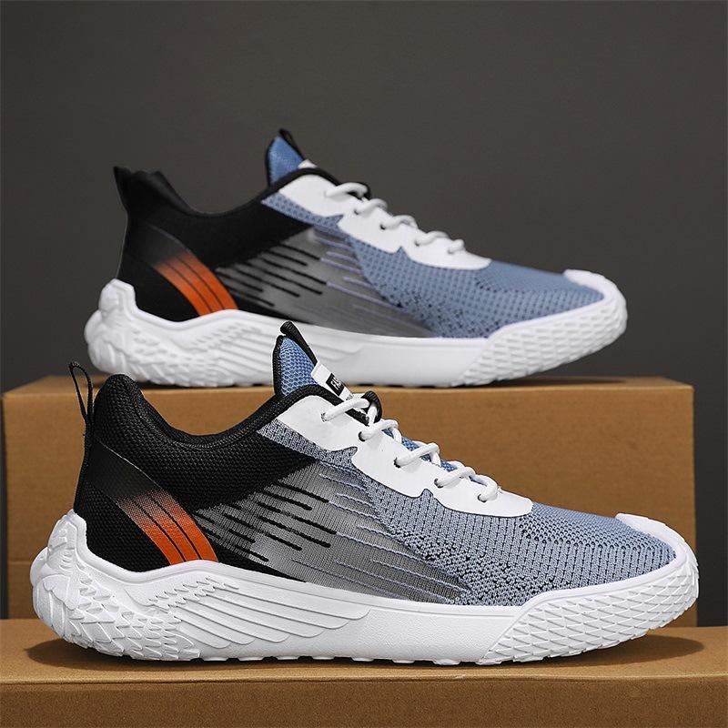 

Men s shoes spring mesh breathable mesh shoes men s running shock absorption sports leisure height increase little white dad shoes 44
