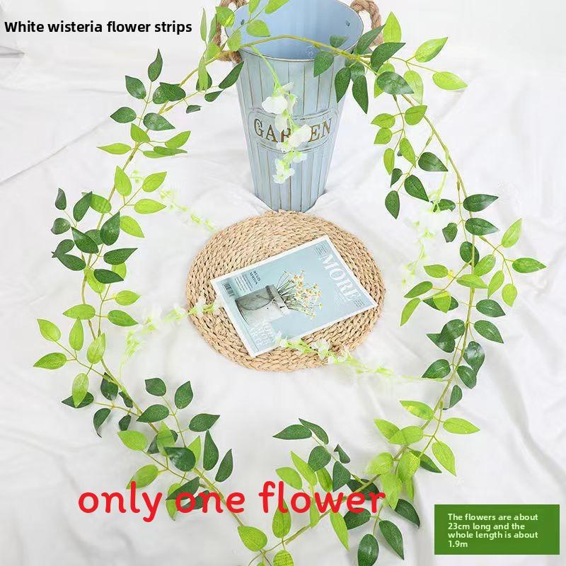 

Wisteria Artificial Flowers For Garden Decor With Durable Plastic Vine For Indoor And Outdoor Use White