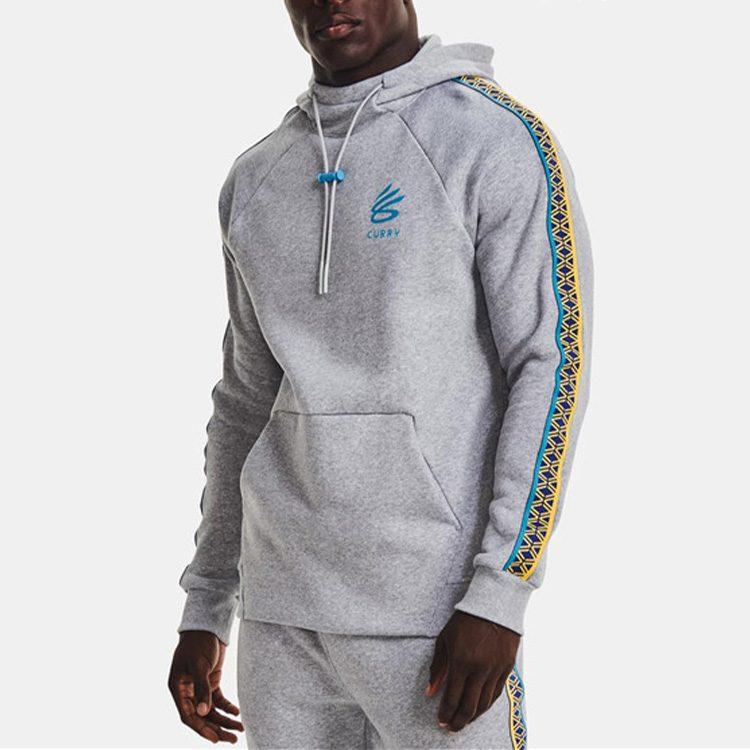 Under Armour Curry Sweatshirts Men's Gray Hooded Moderate Regular 1366626-011