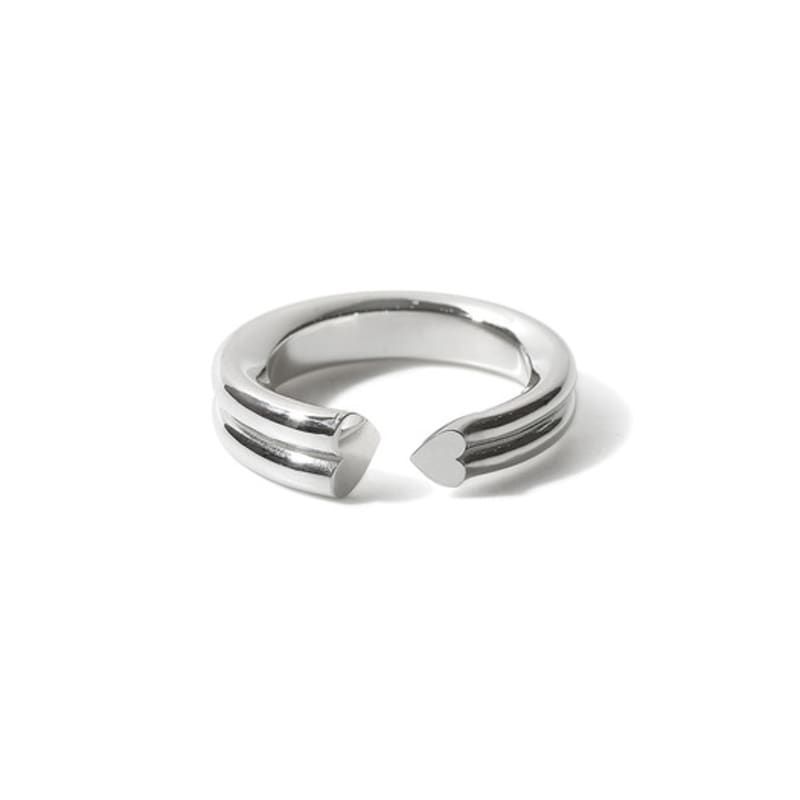 ANOTHER CELL DOUBLE HEART RING