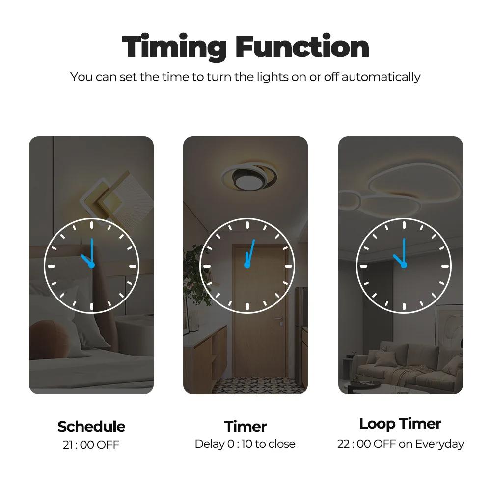 16/20A Smart Wifi Switch Cozylife Wireless Switch APP Timer Voice Control Relay Module Work with Alexa Google Smart Home Breaker