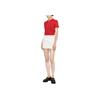 Polo Ralph Lauren SS23 Solid Color Single-Breasted Straight Fit Casual Short Sleeve Polo Shirt Women tops Red 211870245-004