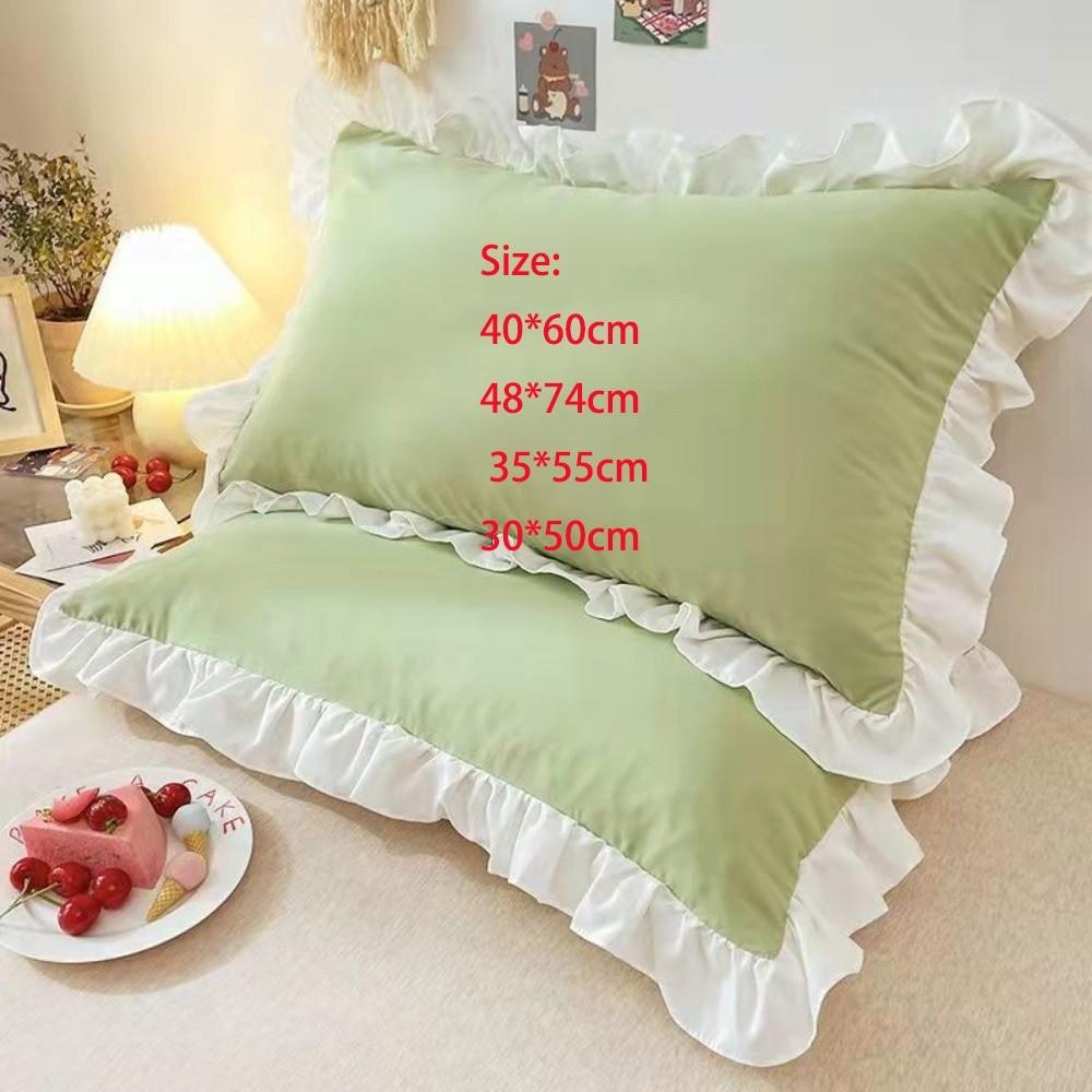 Ruffles Pillow Cover Stain-resistant Pillow Protector Princess Stain-resistant Pillowslip Home Use