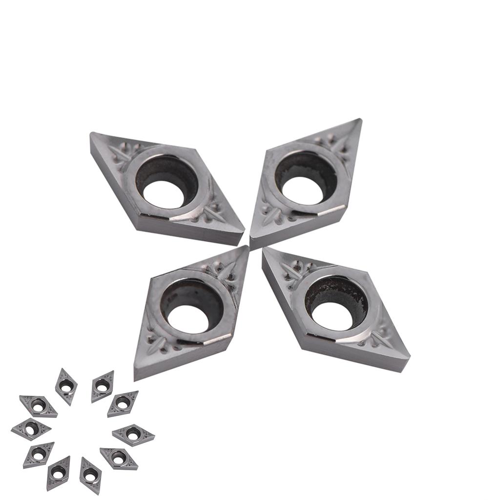10 Stück Satz CNC Hartmetallspitzen Einsätze Messerkopf Drehbank Drehmeißel mit Box DCGT070204AK