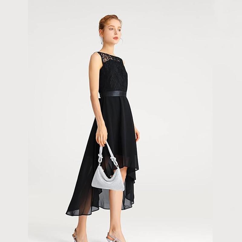 WTEMPO Solid Color Shiny Bags with Handle Sparkling Rhinestone Evening Party Bags Women's Underarm Zipper Bags Perfect for Commuting and Shopping