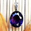 Natural 19Ct Purple Tanzanite Oval Pendant 925 Sterling Silver Certified Jewelry