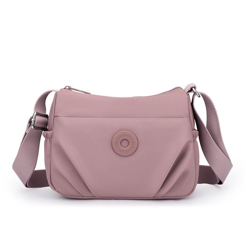 Women's Bag Multi-Pocket Shoulder Bag Lightweight Nylon Crossbody Bag