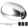 2.25 Inch Silver Universal Manual Gear Shift Knob - Direct Replacement 6 Speed Shifter Head With Adapters For Most Cars