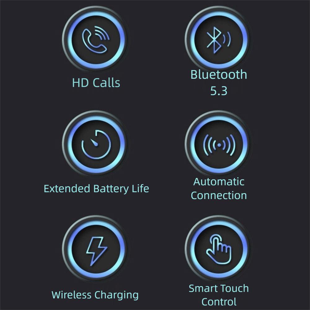 Bluetooth 5.3 Bluetooth Earphones HiFi Stereo Wireless Headsets Portable Sleep Headphones  Sports
