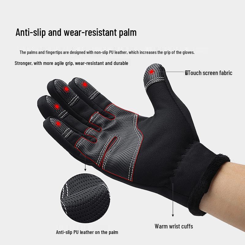 Touchscreen Winter Sports Waterproof Fleece Gloves for Men & Women