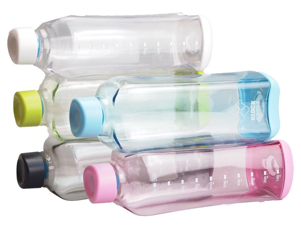 Pearl Metal Water Bottle 1000ml Direct Drinking PC Aqua Bottle Blue Block Style H-6038