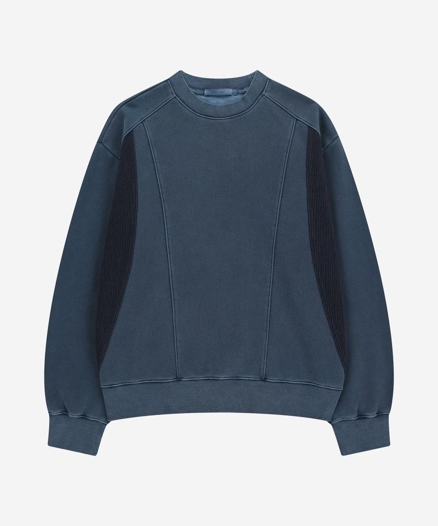NODE LABS Dev:7 Garment Dyed Texture Sweatshirt_Navy