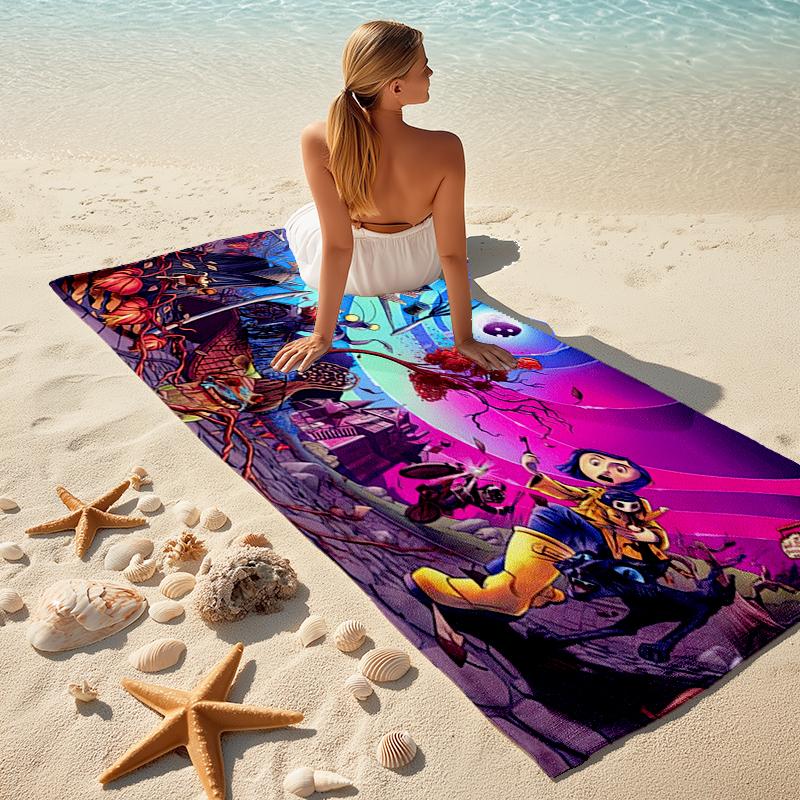 Coraline beach towel Outdoor camping Beach towel for vacation swim Outdoor pool Absorbent bath towel