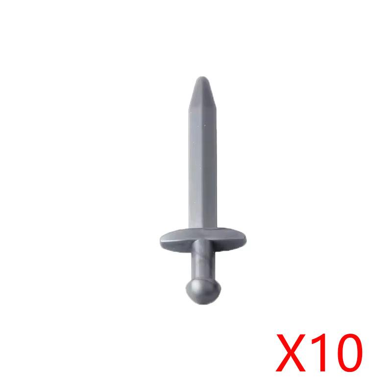 MOC Castello Medievale Cavaliere Armatura Figura Parti Blocchi da Costruzione Tempio Aquila Nera Cavaliere Guerriero Armi Accessorio Mattoncini Giocattolo T01