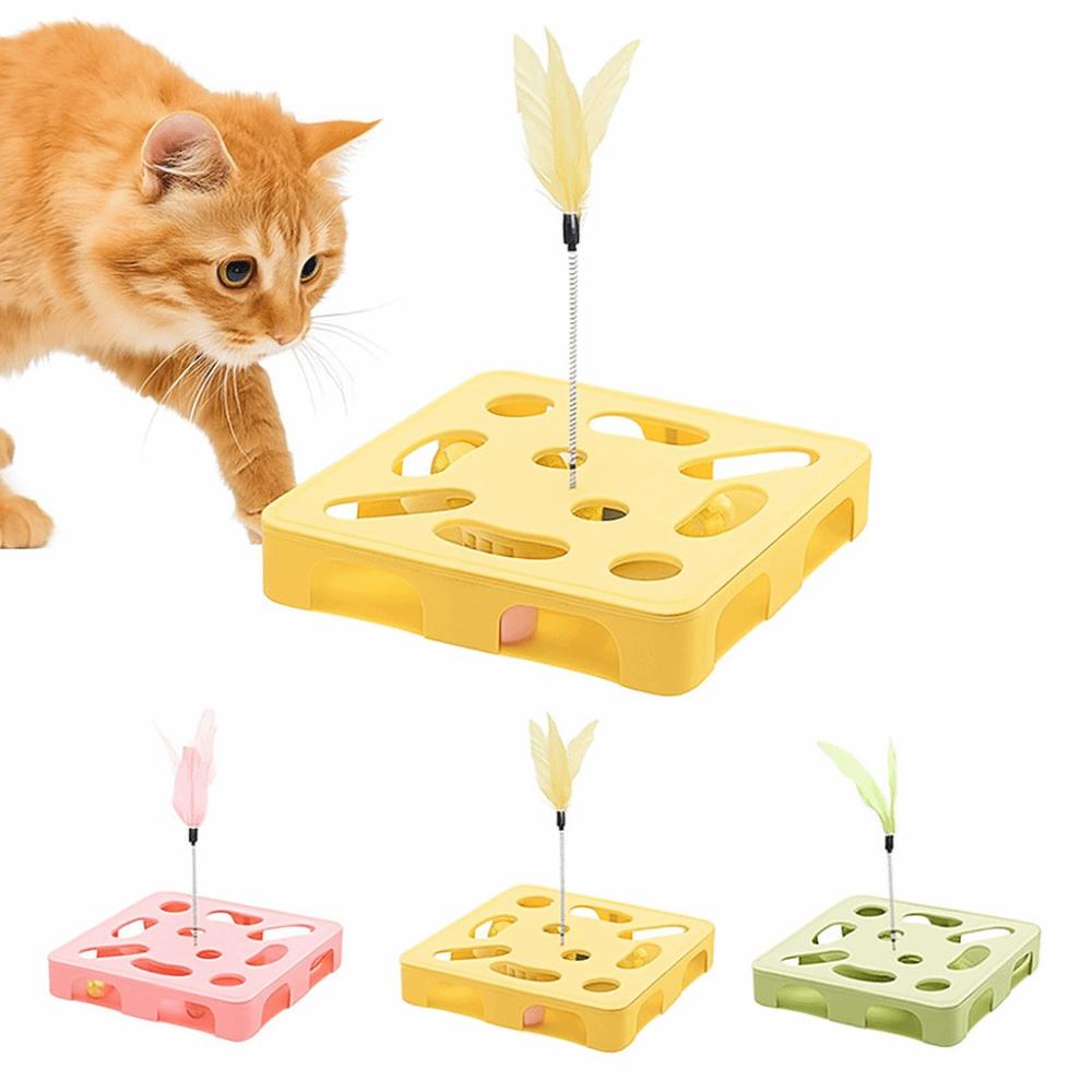 Plastic Pet Puzzle Track Toy Funny Cat Teasing Box Cat Exercise Toy  Boredom Relieving