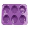 6 Gitter Originalitätsmuster Form Silikon Handgemachte Seife Kuchenform für Heim Bäckerei(Oval )