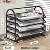 Mesh Letter Tray,Office Desk Paper Organizer with Sliding Trays for Desk Accessories, Office Supplies and File Storage, Black