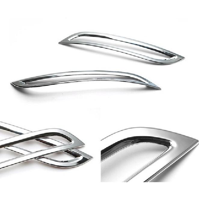 For Hyundai Elantra 2014-2016 Glossy Chrome Rear Fog Light Lamp Frame Trim 2PCS