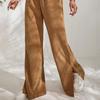 2026 New High-Waist Corduroy Pants, Women's Split Hem & Color Block Casual Trousers for Autumn Winter