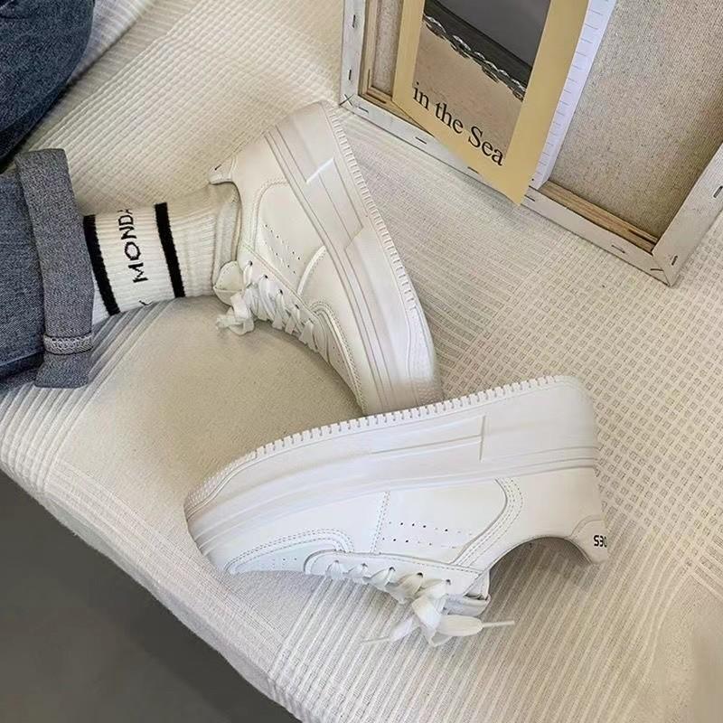 Thick-soled 22 new spring shoes summer board shoes casual sports shoes thin leather