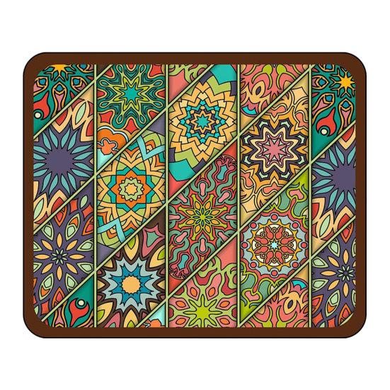 huaqianguhh Bohemian Dish Drying Mat, Super Absorbent Diatomaceous Earth Drainer Non-Slip Colorful Ethnic Heat Insulation Mat for Kitchen Counter