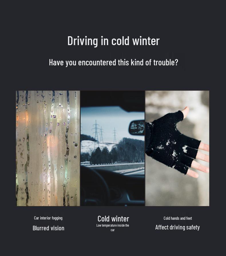 Dual-Use Car Heater & Purifier for Windshield, 12V/24V