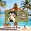 Custom Text Beach Towel, Soft Absorbent Swimming Multi-use TowelBetty Boop