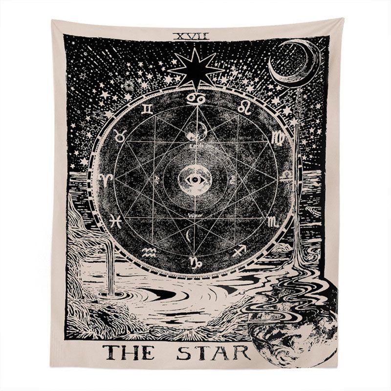Tarot Wall Amkun Tapestry The Moon Star And Sun Medieval Divination Europe