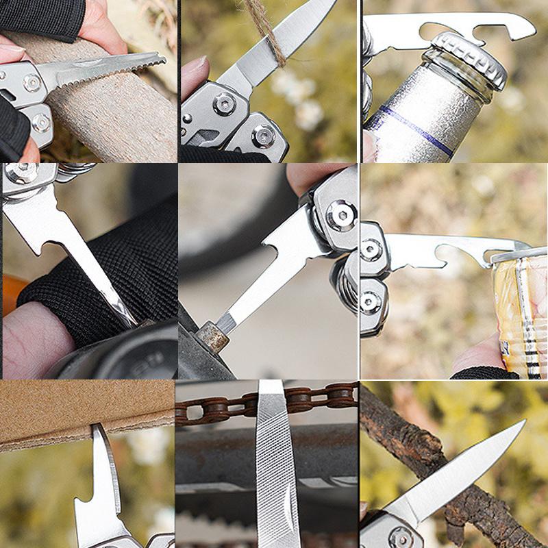 13-in-1 Large Size Outdoor Multi-Function Folding Pliers Essential for Outdoor Camping Multi-Function Survival Tool