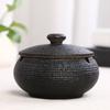 Vintage Ceramic Ashtray Living Room Office Desktop Covered Ashtray Home Living Room Desktop High-end Handmade Storage Boxes