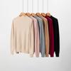 Women’s Pure Cashmere Half-High Neck Seamless Knit Sweater - Long Sleeve Base Layer for Autumn/Winter