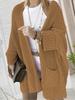 Women's Knit Pocket Cardigan Sweater - Solid Color, Loose Fit, Autumn/Winter Fashion