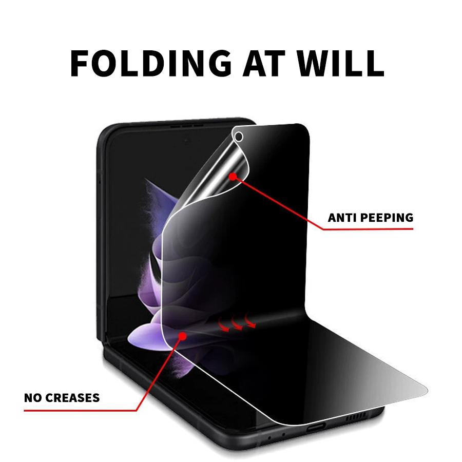 Sekretess Skärmskydd Mjuk Hydrogel Film För Samsung Galaxy Z Flip Z Flip3 Z Flip4 Z Flip5 Z Flip6 Flip7
