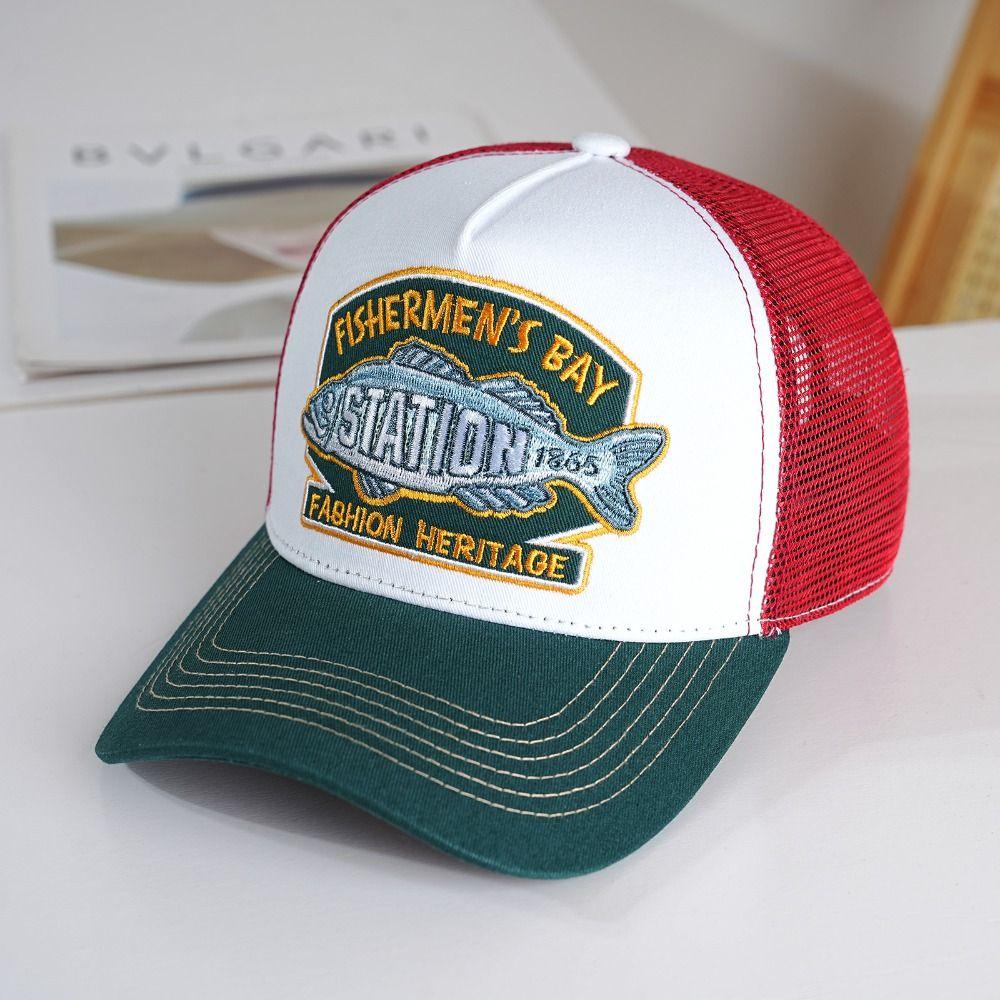 Breathable Fishing Cap Baseball Cap Sports Snapback Hat Summer Trucker Hat Camping Hiking