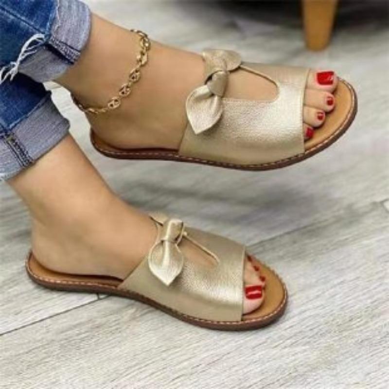 Large size women's slippers new summer bow hollow women's cool slippers sandals women