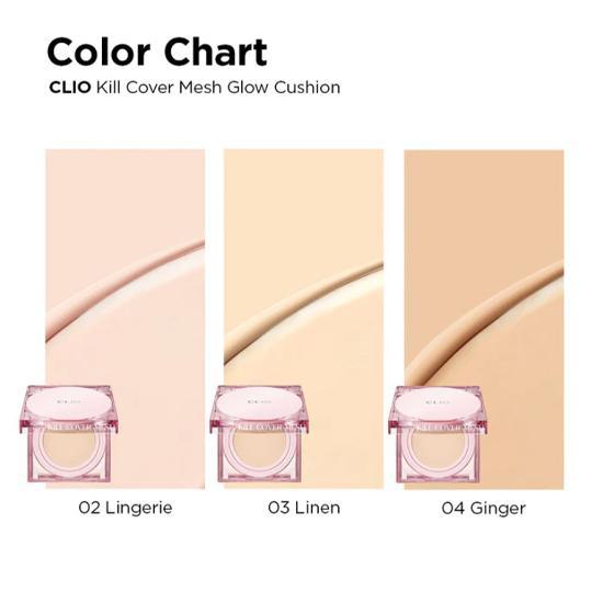 CLIO Kill Cover Mesh Glow Cushion with Refill SPF 50+ PA++++ (2 Colors) 15g*2EA