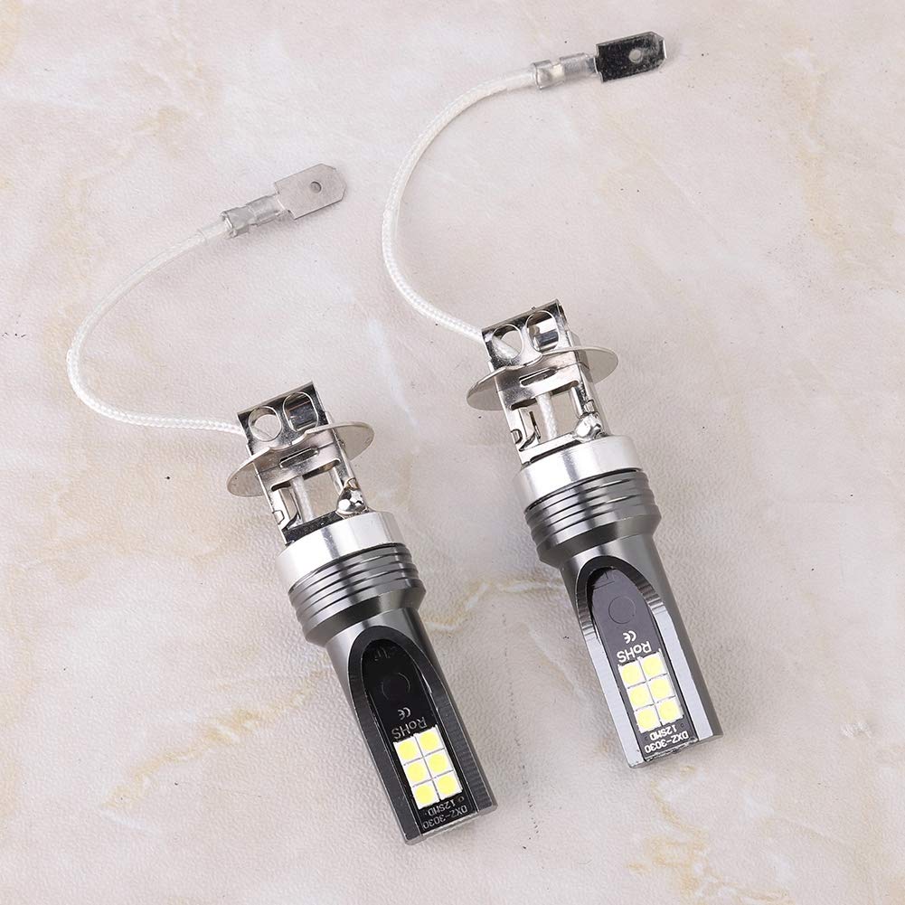 פנס ראש LED, פנס ראש לרכב חוסך אנרגיה, DC12V-24V 12LED 2525 H3 פנס ראש, נורת פנס ראש H3 DC12V-24V לבן 6500K-7500K