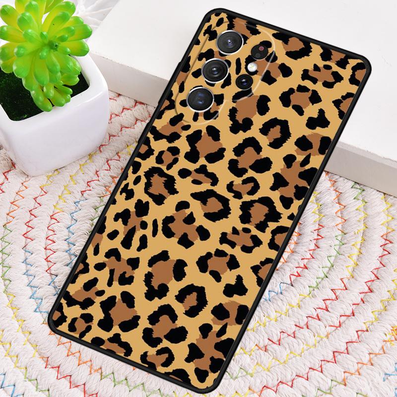 Leopard Print Panther Silicone Phone Case For Samsung Galaxy Note 10 Pro S26 S25 S24 S23 S22 S21 Plus S25Ultra Capa Cover